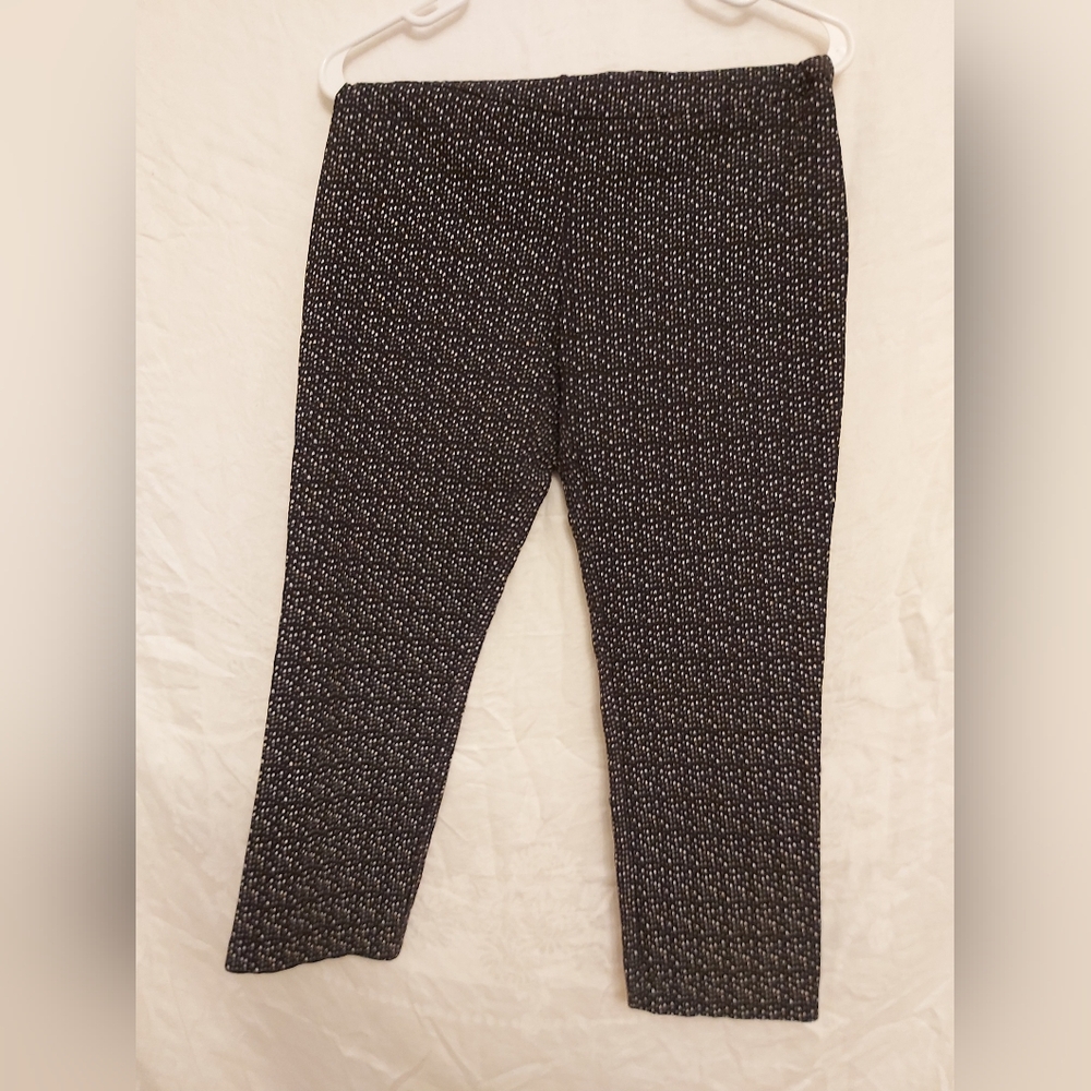 Tribal Black and White Patterned Cropped Pants